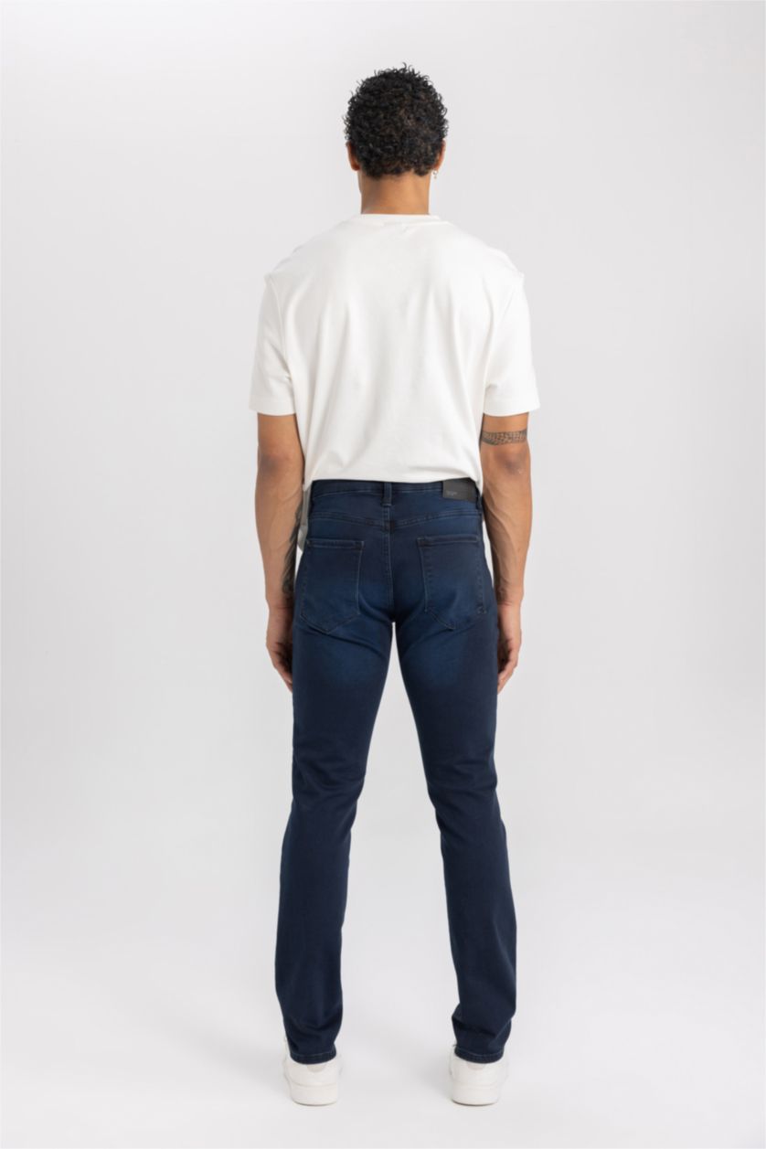 MAN Blue Black Pedro Slim Fit Normal Waist Narrow Leg Jeans