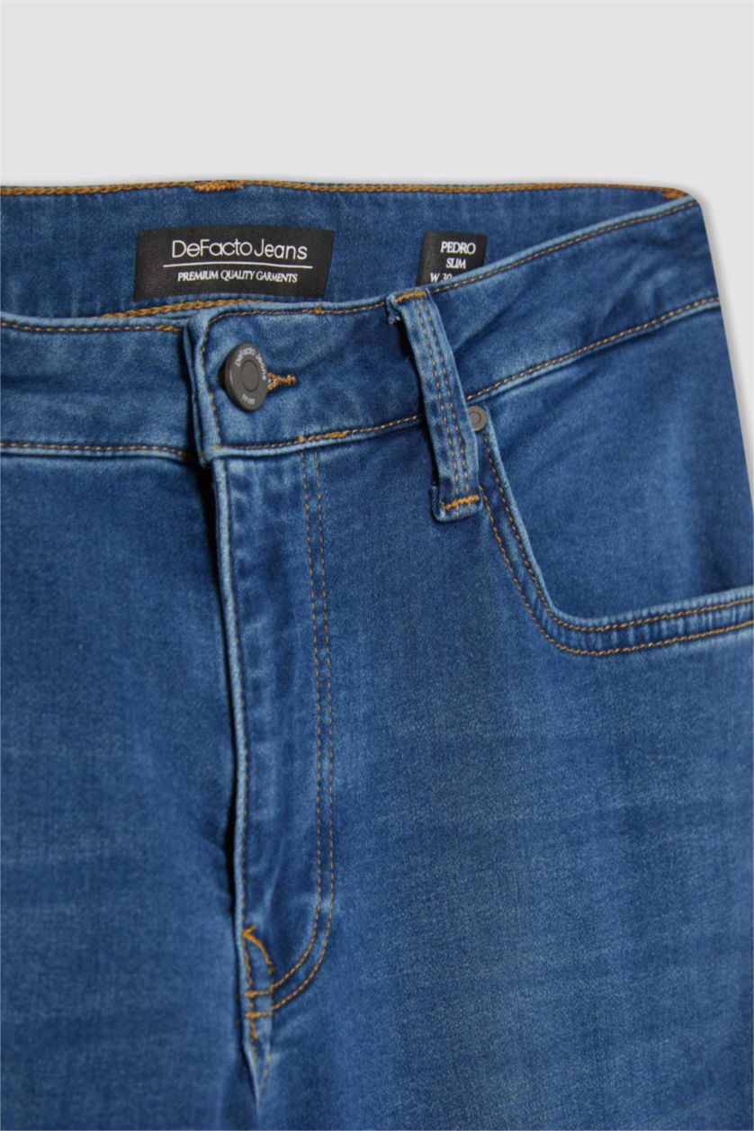 HOMME Bleu Jean Coupe slim à taille normale