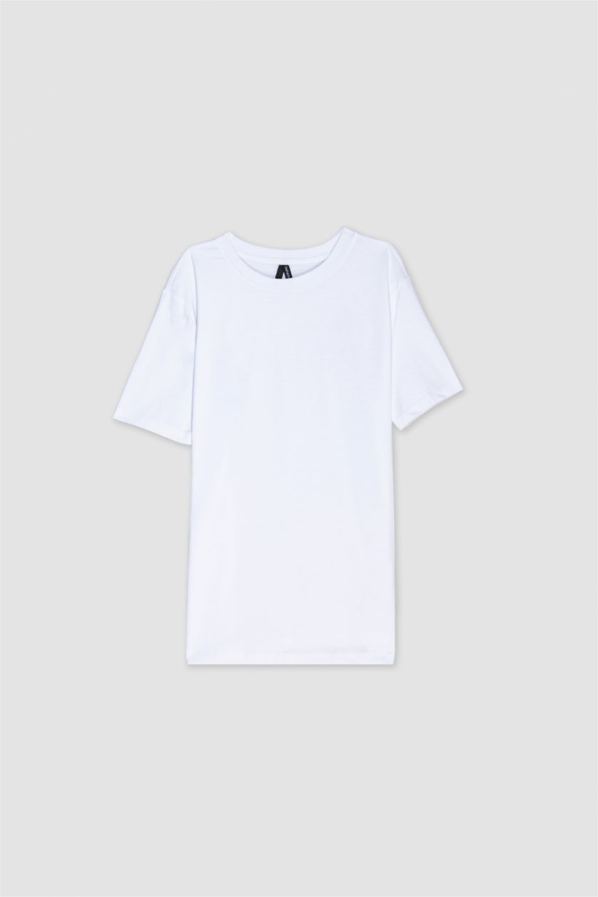 حريمي أبيض Regular Fit Short Sleeve T-Shirt