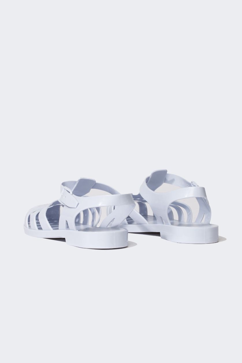 Woman Light Blue Woman Flat Sandals