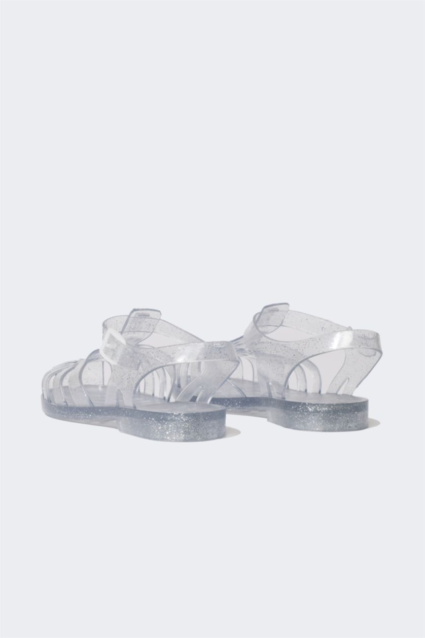 WOMAN Colorless Woman Flat Heel Sandals