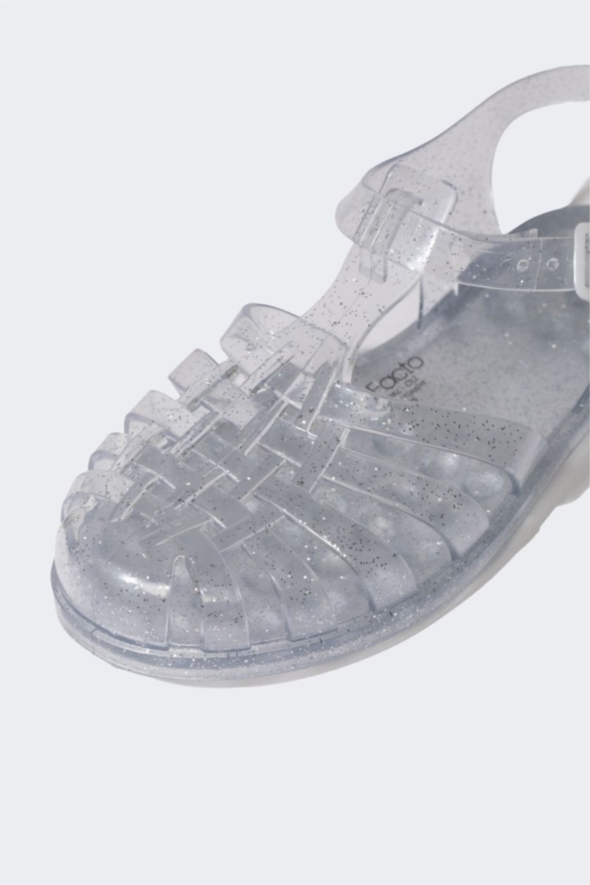 WOMAN Colorless Woman Flat Heel Sandals