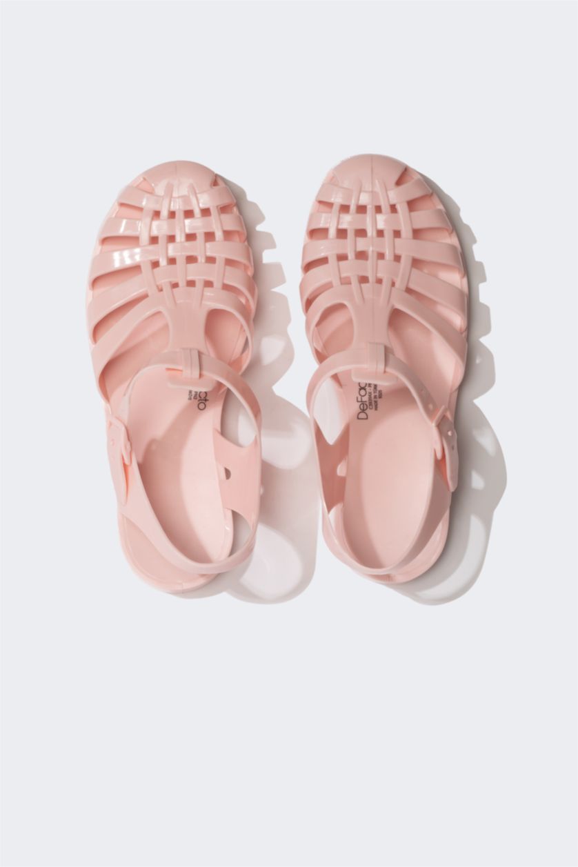 Woman Light Pink Woman Flat Heel Sandals