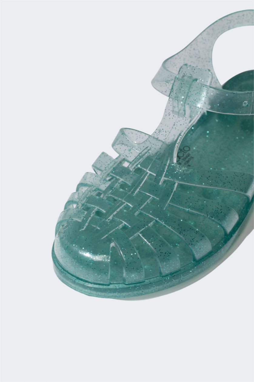 Kadın Deniz Mavisi Kadın Düz Taban Sandalet