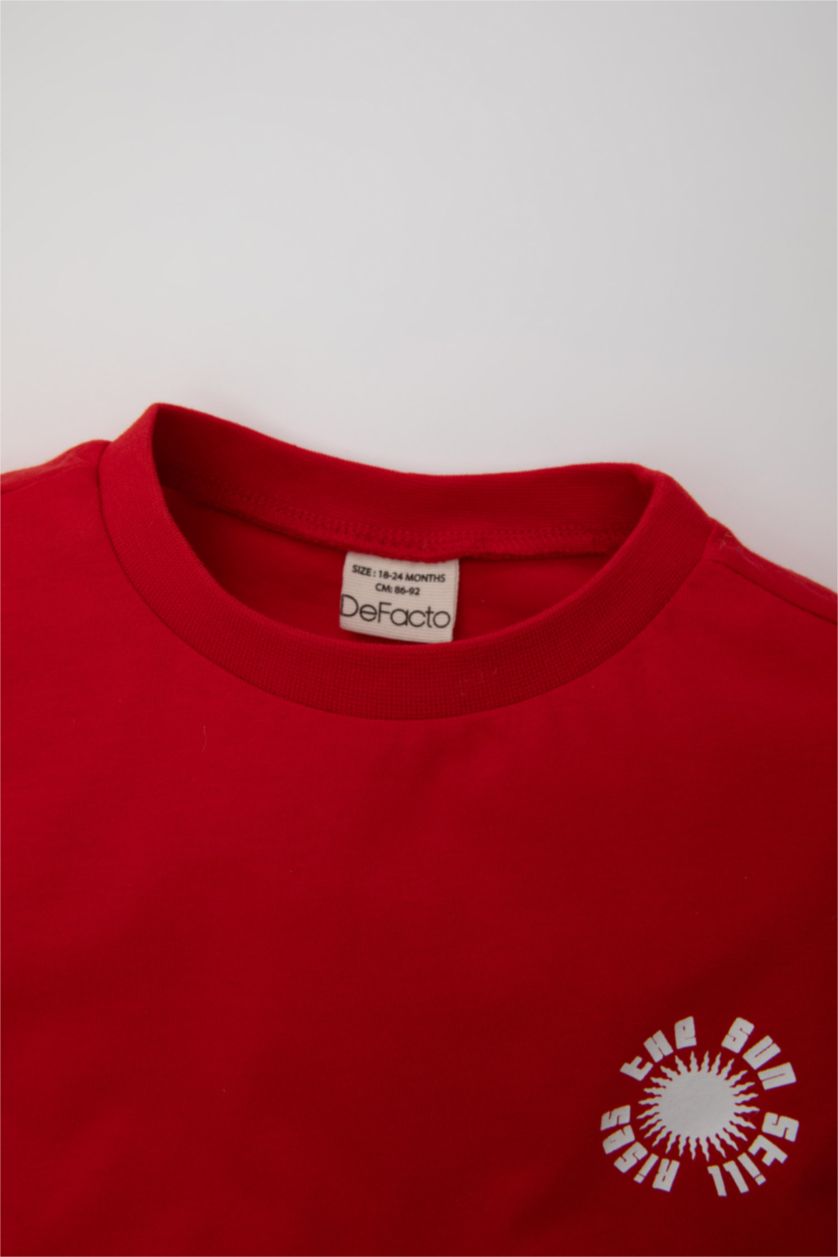 BÉBÉ GARÇON Rouge T-Shirt à Manches Courtes imprimé pour Bébé Garçon