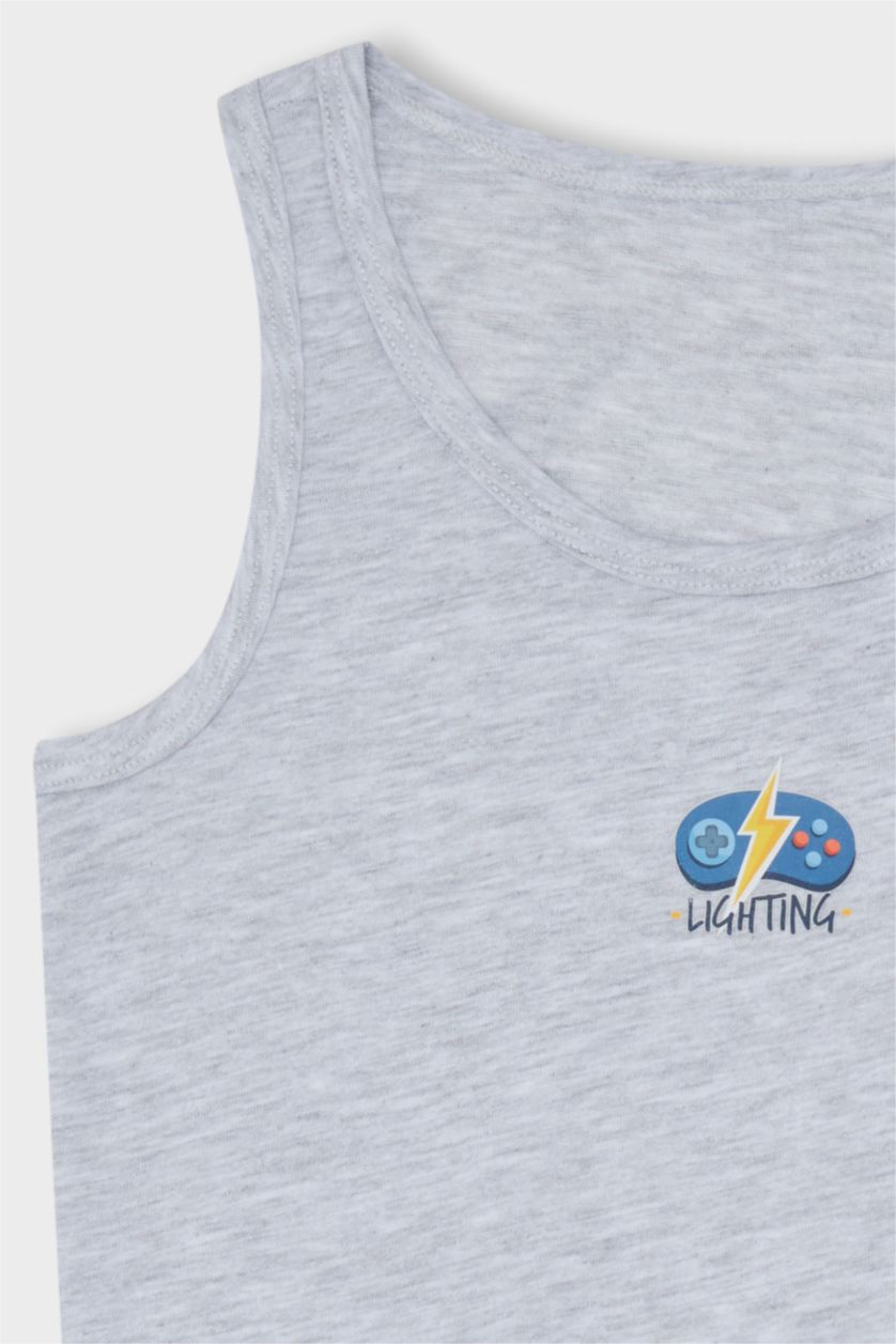 BOYS & TEENS Indigo Boy 2 piece Regular Fit Cotton Tank Top