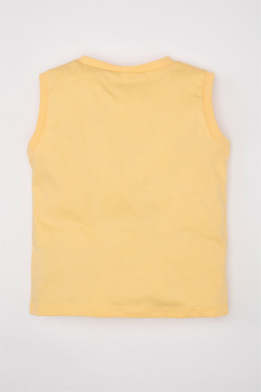 BÉBÉ GARÇON Jaune Clair Débardeur à coupe régulière et col rond avec imprimé