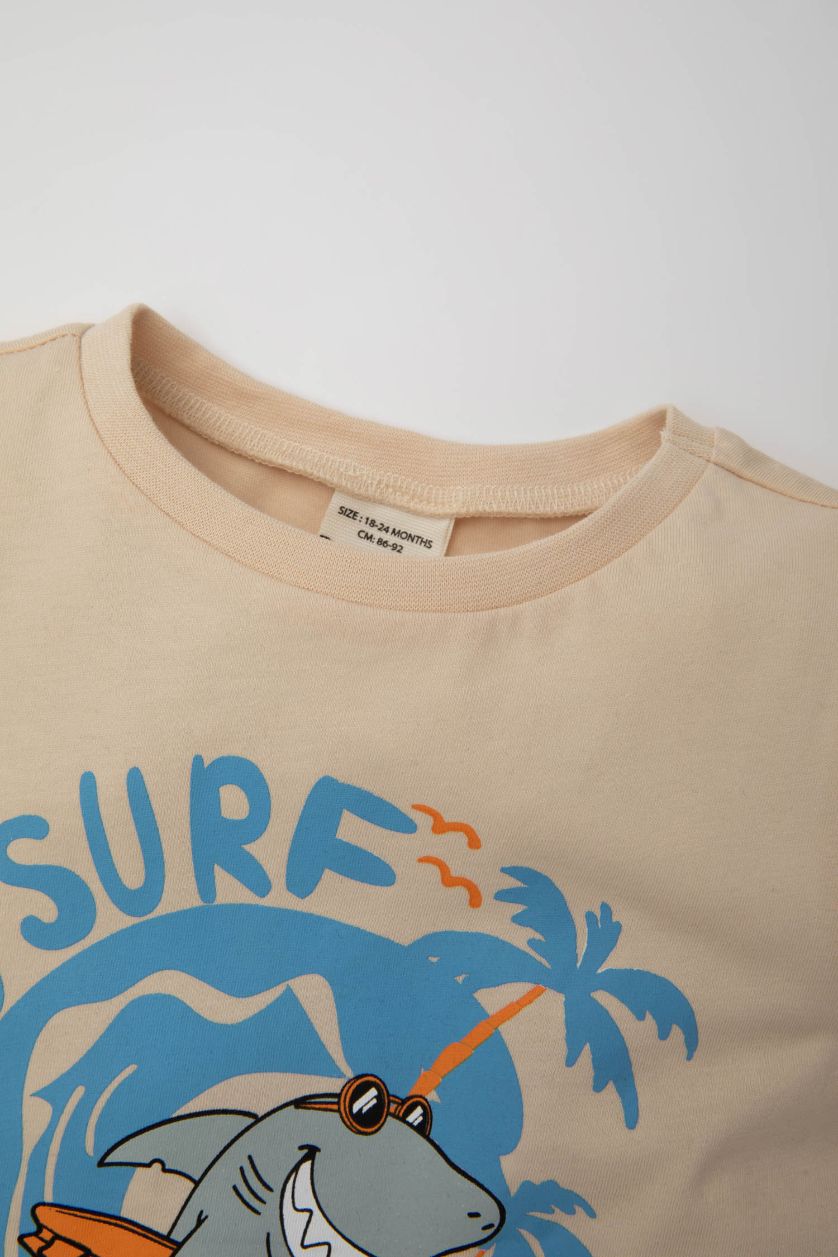 BÉBÉ GARÇON Beige Débardeur à coupe régulière et col rond avec imprimé