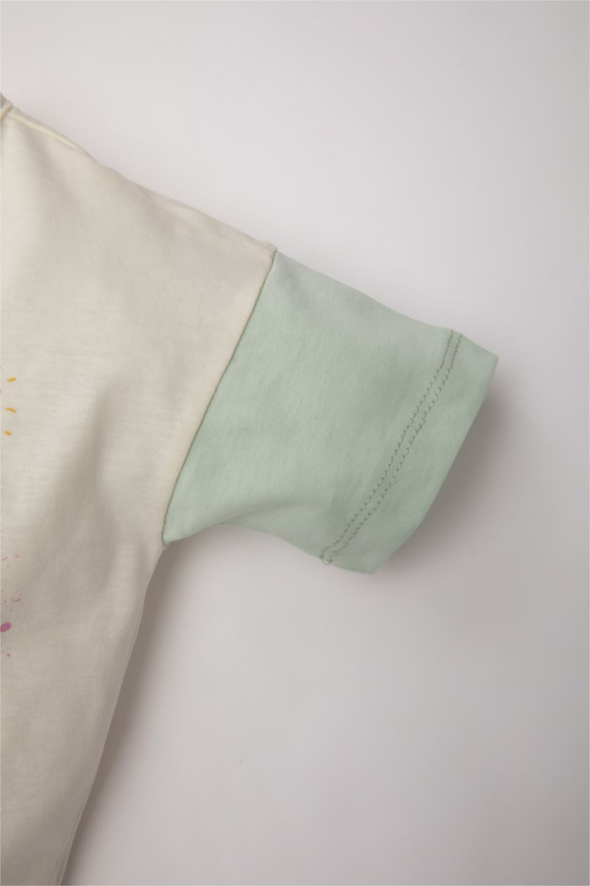 BABY GIRL White Regular Fit Slogan Short Sleeve T-Shirt