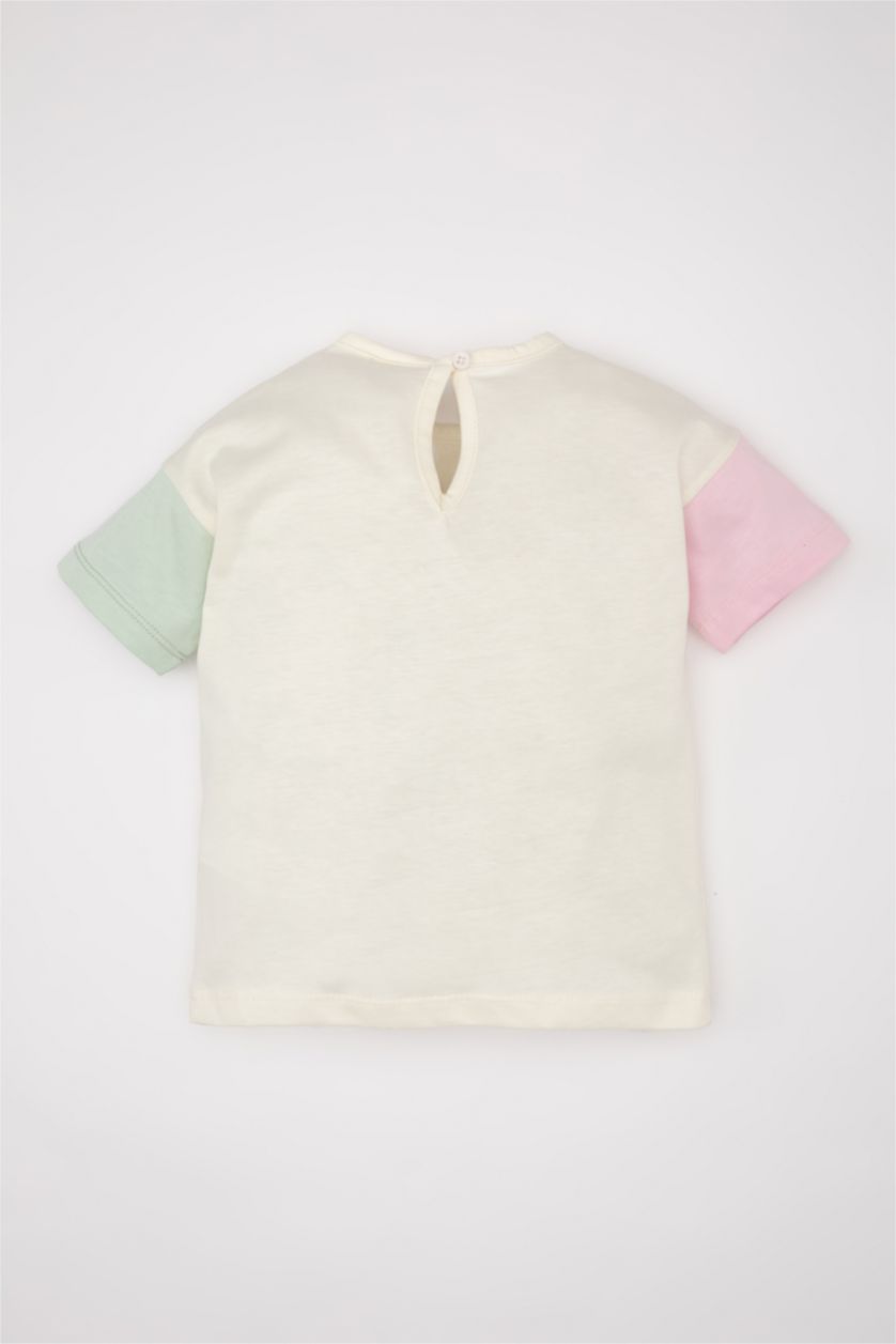 BABY GIRL White Regular Fit Slogan Short Sleeve T-Shirt