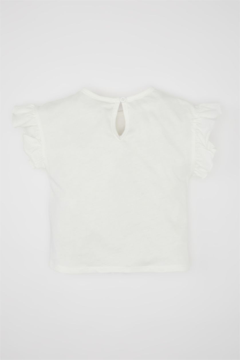 طفلة صغيرة اوف وايت تيشيرت بناتي نص ردن جيرسي