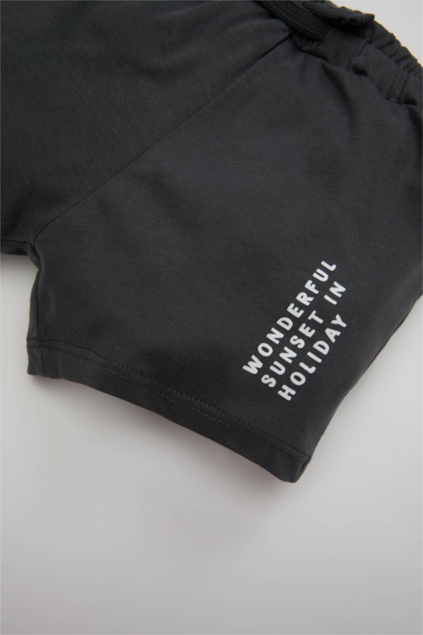 BABY BOY Anthracite Baby Boy Printed Shorts
