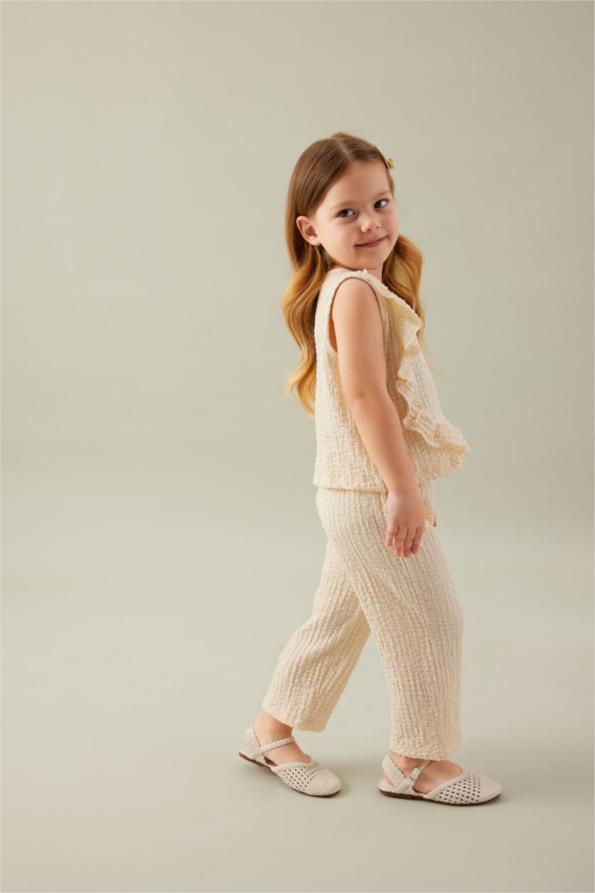 BABY GIRL Sand Baby Girl Blouse Trousers 2 Piece Set