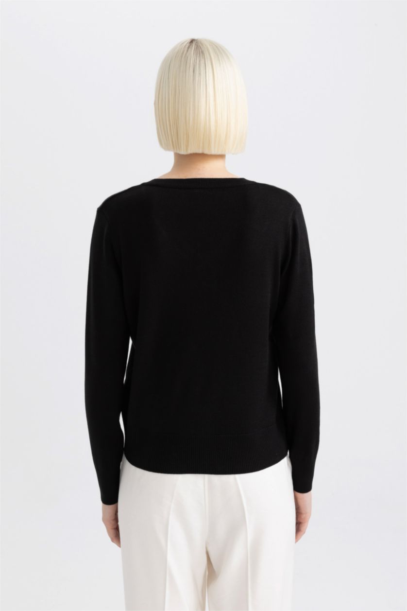 WOMAN Black Relax Fit Knitwear Pullover
