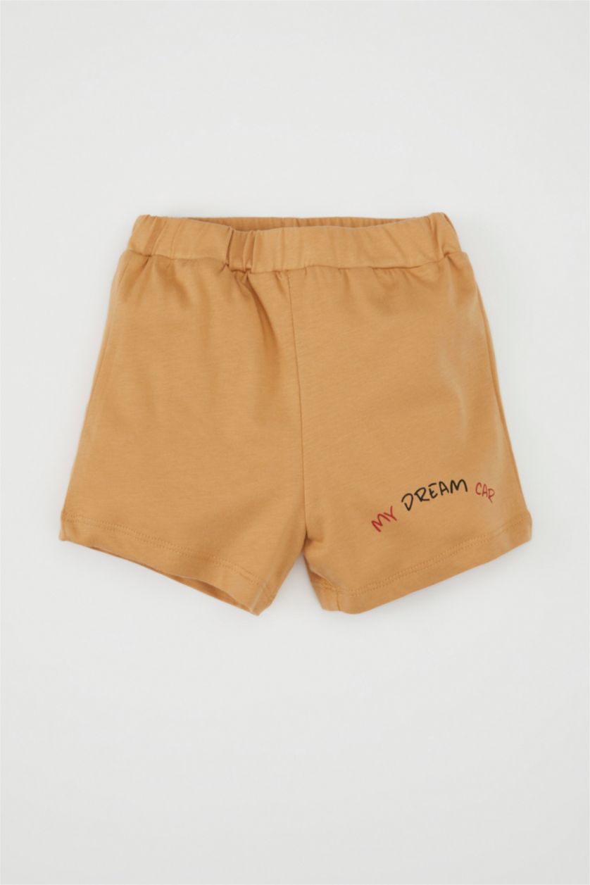 BABY BOY Camel Baby Boy Printed T-Shirt Shorts 2 Piece Set