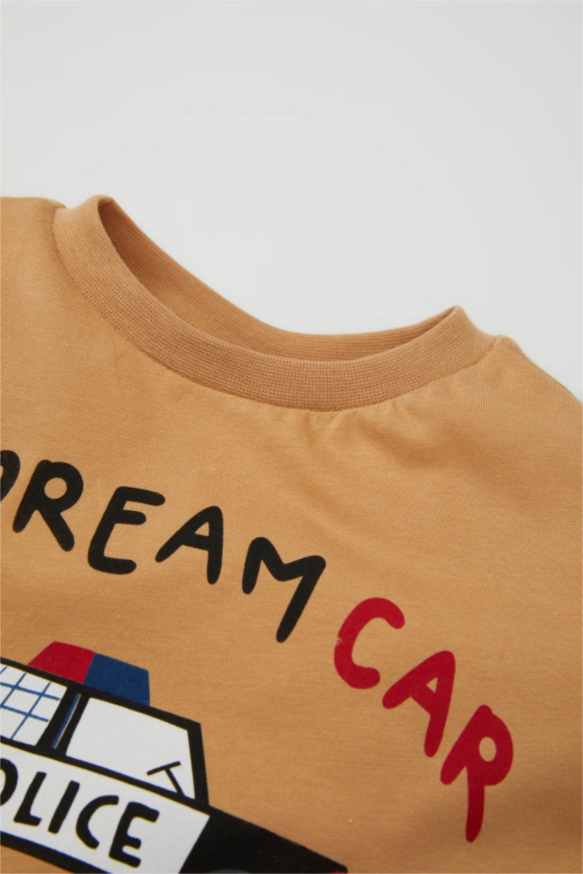 BABY BOY Camel Baby Boy Printed T-Shirt Shorts 2 Piece Set