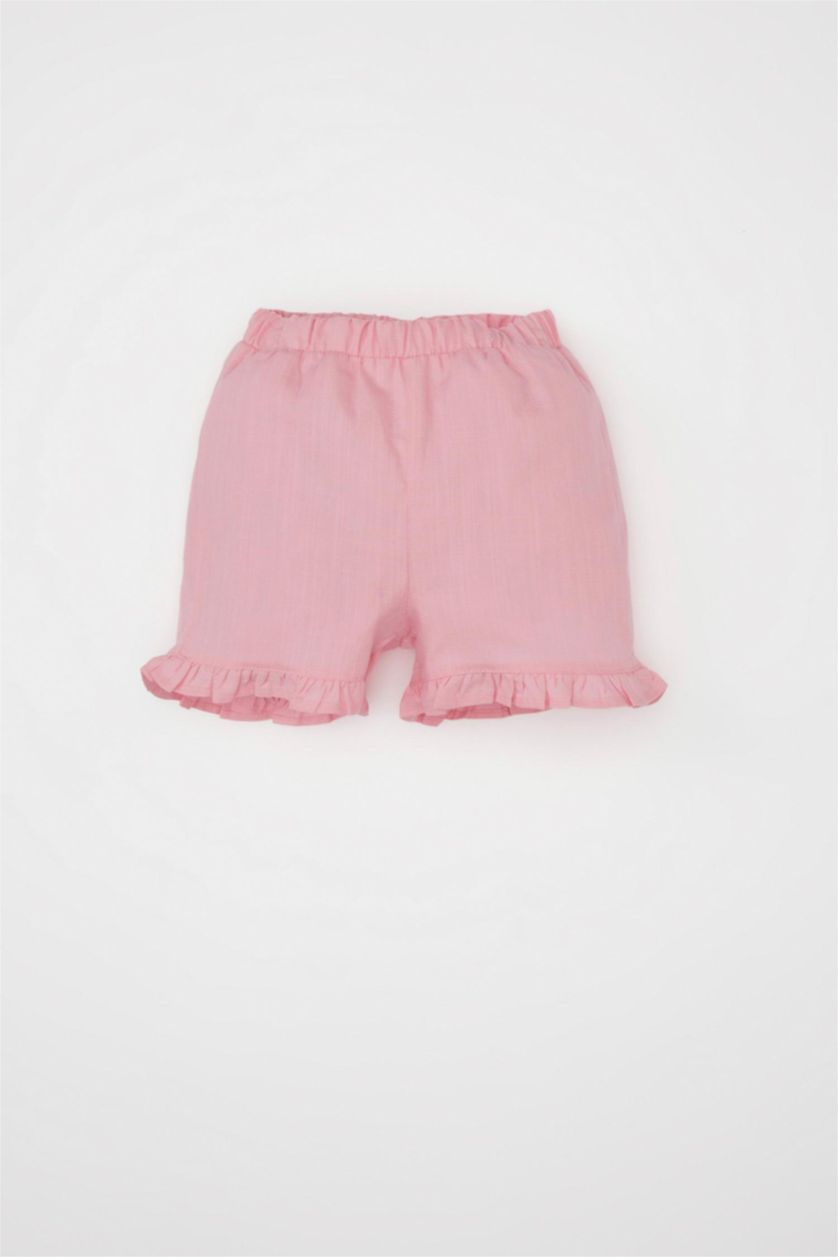 BÉBÉ FILLE Rose Blouse à Col rond imprimé Fleur à Manches Courtes pour BéBé Fille - 2 pièces