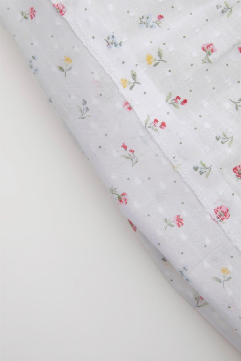 BÉBÉ FILLE Rose Blouse à Col rond imprimé Fleur à Manches Courtes pour BéBé Fille - 2 pièces