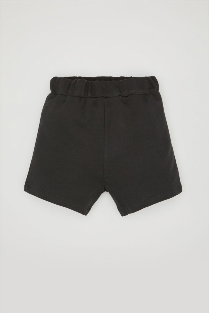 BÉBÉ GARÇON Beige Clair Ensemble de T-Shirt à Manches Courtes et Short à Motifs pour Bébé Garçon