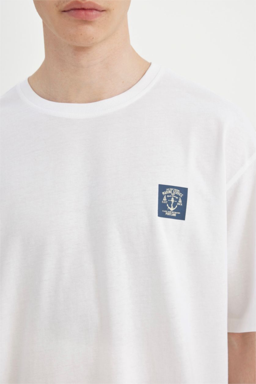 HOMME Blanc Coupe confort T-shirt à manches courtes