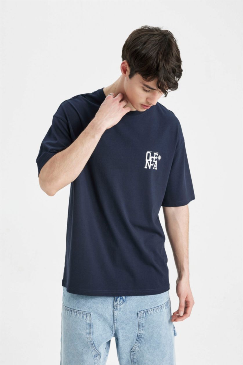 رجال كحلي Comfort Fit Short Sleeve T-Shirt
