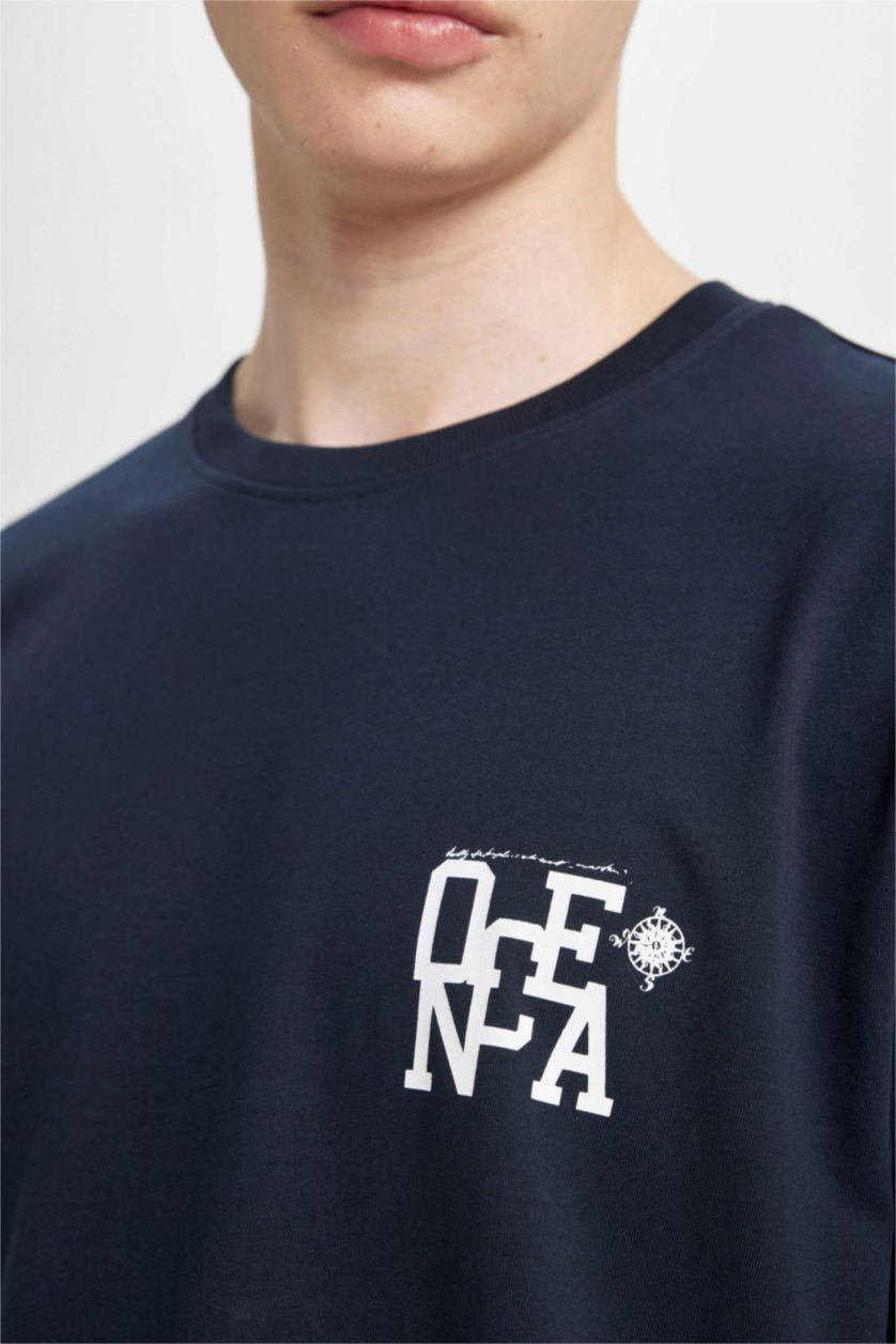 رجال كحلي Comfort Fit Short Sleeve T-Shirt