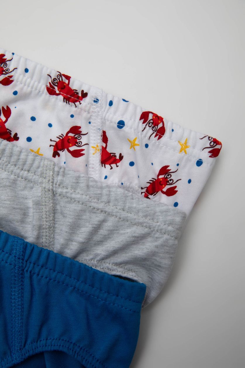 BOYS & TEENS White Boy 3 Piece Cotton Slip Panties