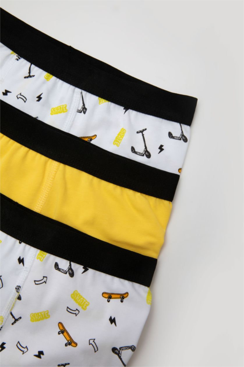 Erkek Çocuk - Genç Erkek Beyaz 3'lü Boxer Erkek Çocuk