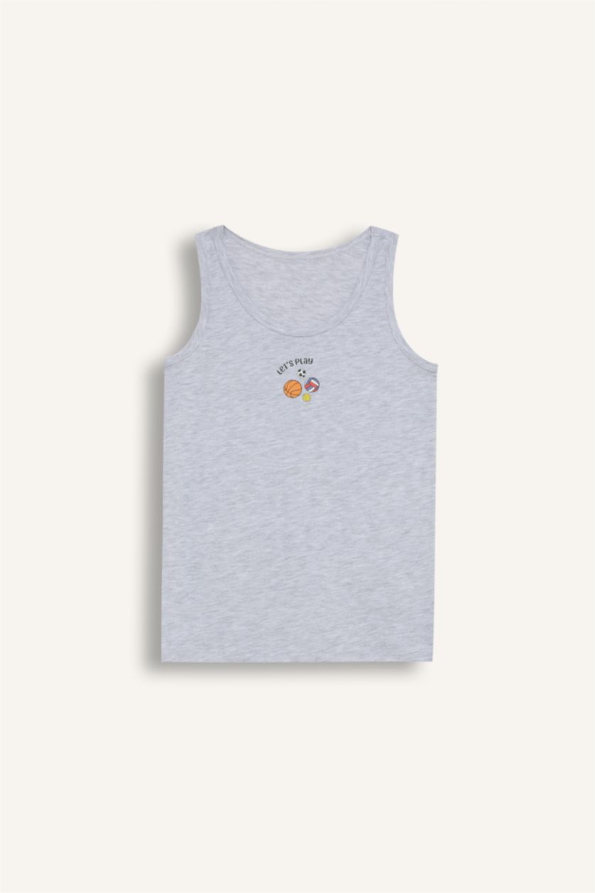 GARÇONS Blanc Lot de 2 Débardeurs en coton à Coupe Régulière