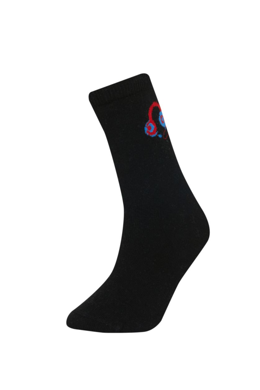 BOYS & TEENS Black Boy 7 Piece Cotton Long Socks