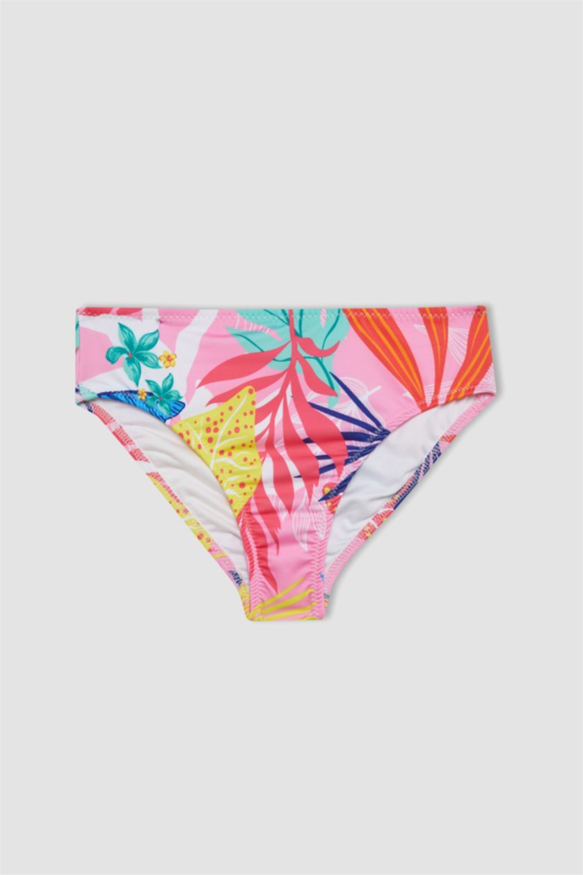 Kız Çocuk - Genç Kız Pembe Kız Çocuk Desenli Bikini Takımı