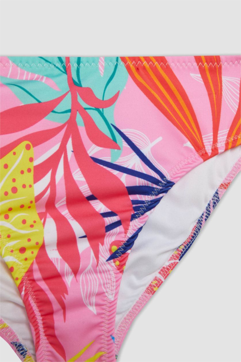 Kız Çocuk - Genç Kız Pembe Kız Çocuk Desenli Bikini Takımı