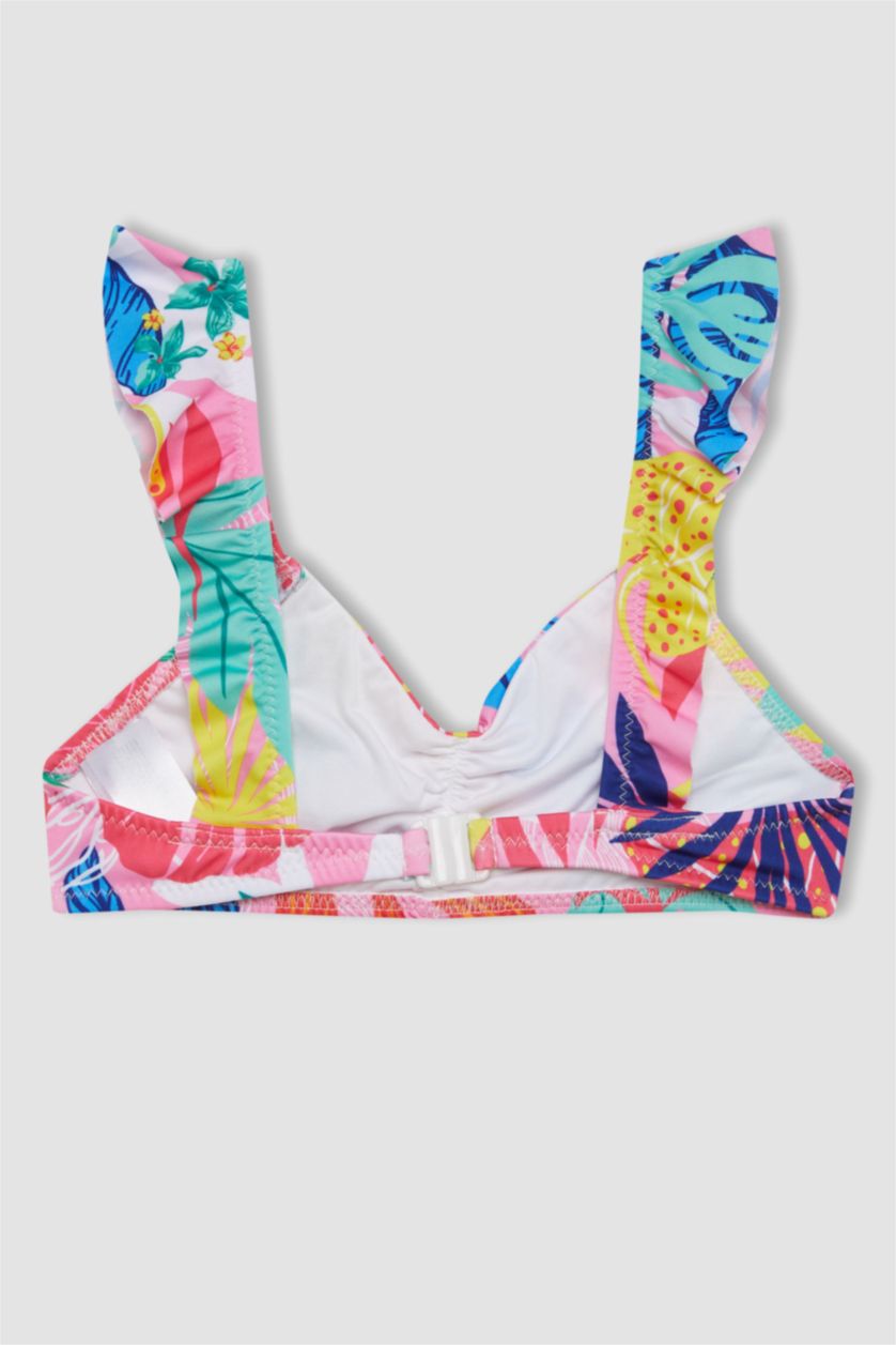 Kız Çocuk - Genç Kız Pembe Kız Çocuk Desenli Bikini Takımı