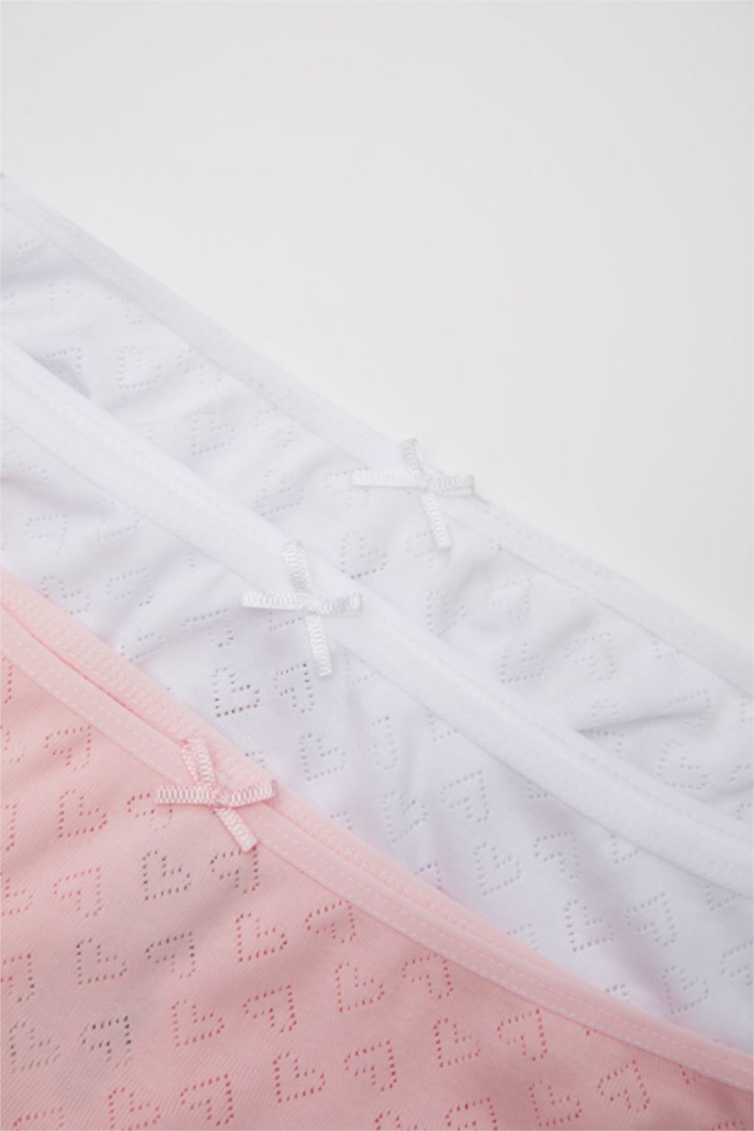 بنات أبيض كلوت بناتي سليب - 3 قطع