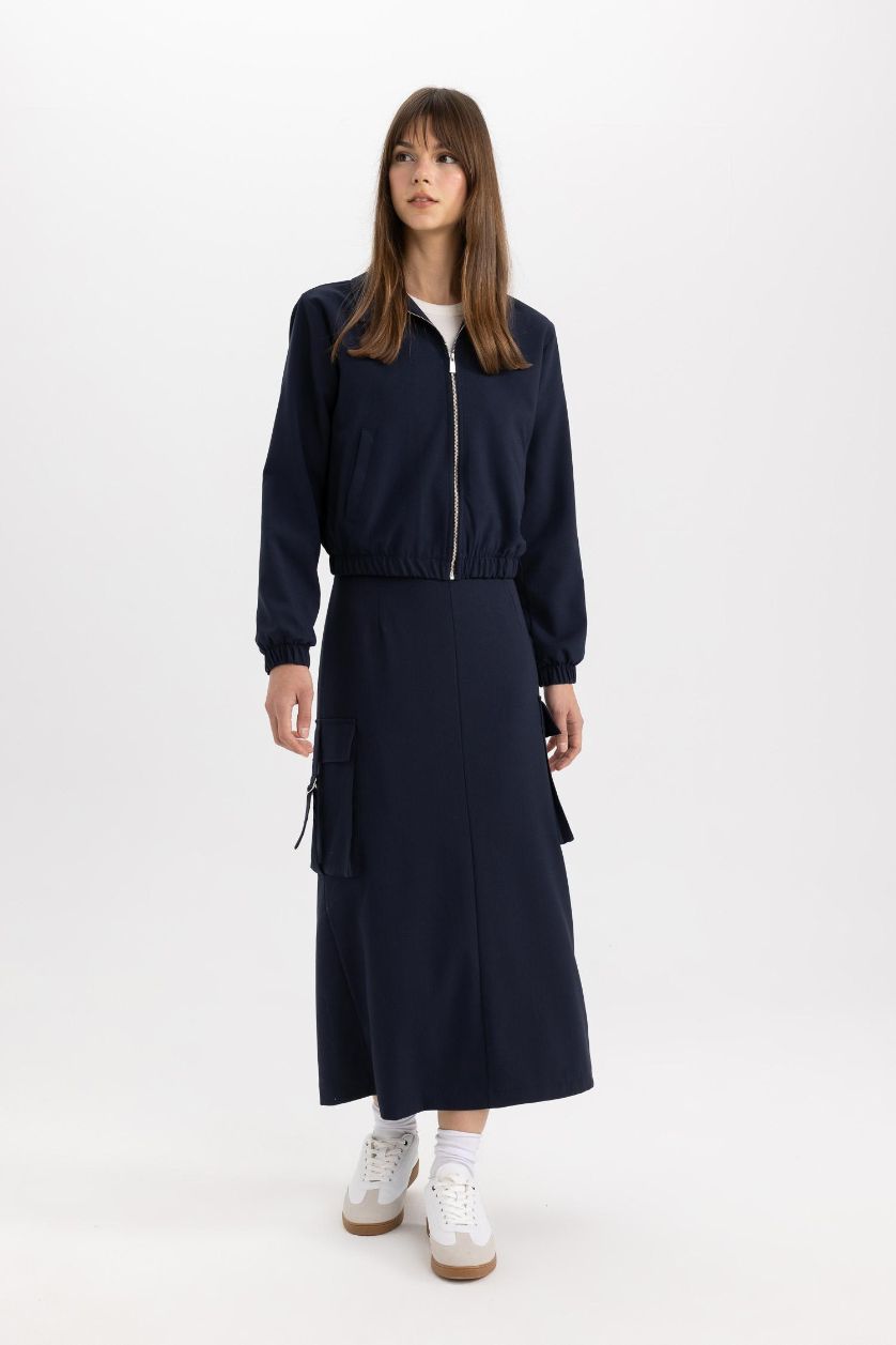 FEMME Marin Jupe longue avec poches Cargo