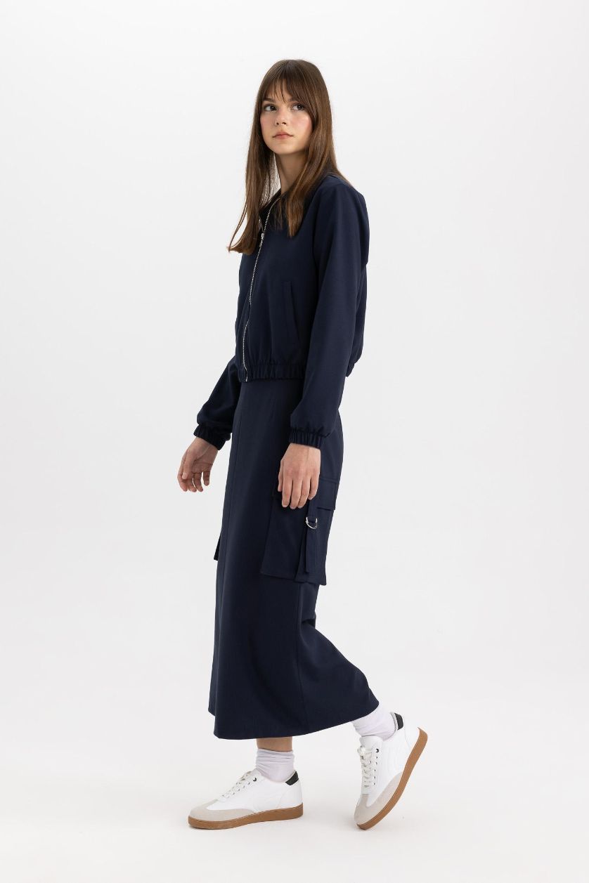 FEMME Marin Jupe longue avec poches Cargo