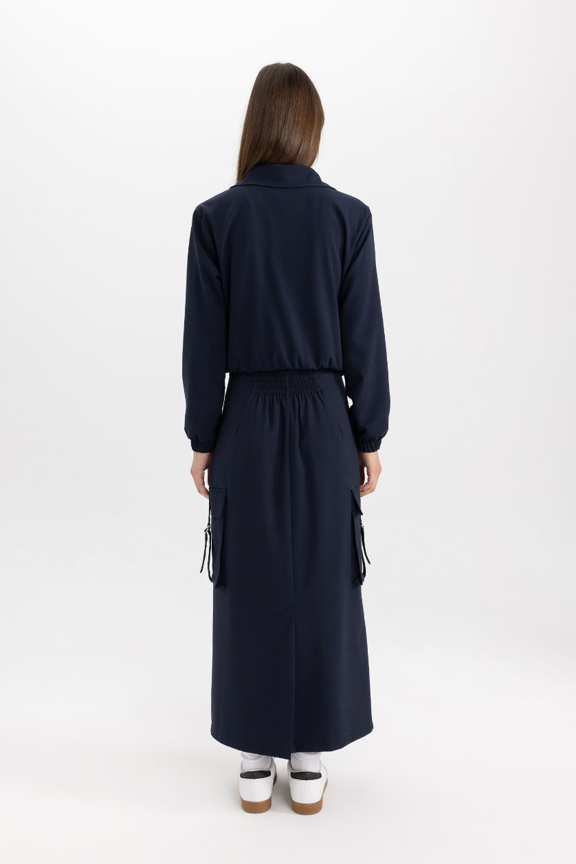 FEMME Marin Jupe longue avec poches Cargo