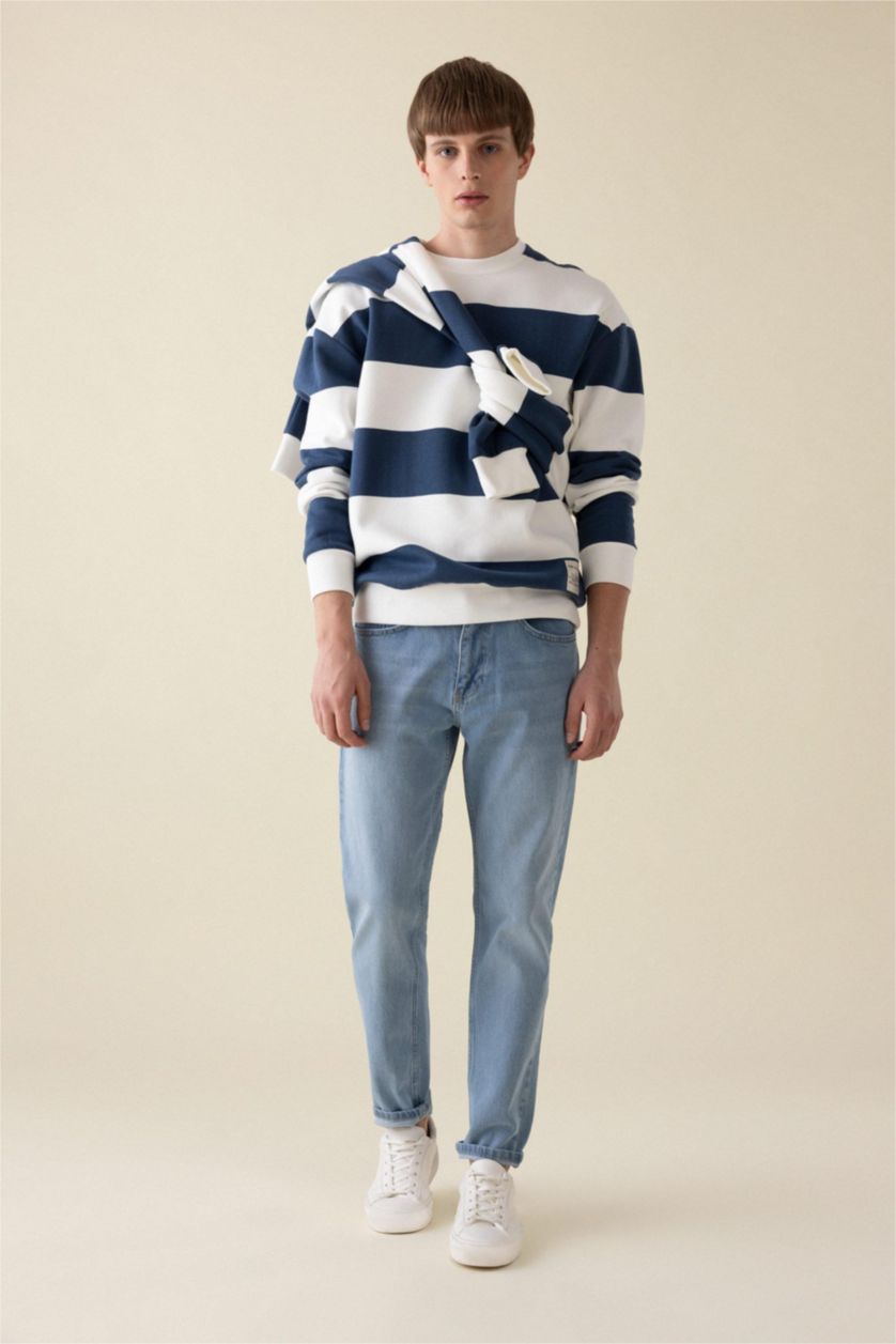 رجال أزرق فاتح بنطرون جينز سليم فيت