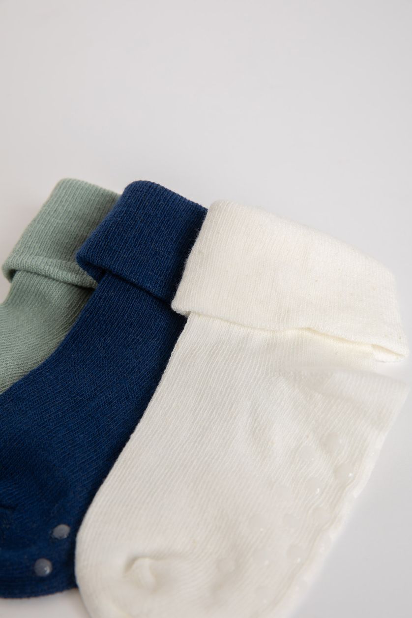 BÉBÉ GARÇON Karma Lot de 3 paires de Chaussettes longues en coton pour bébé garçon