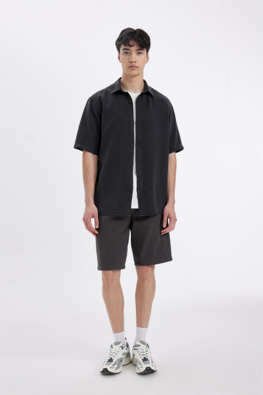 MAN Anthracite Regular Fit Sensual Short Sleeve Shirt