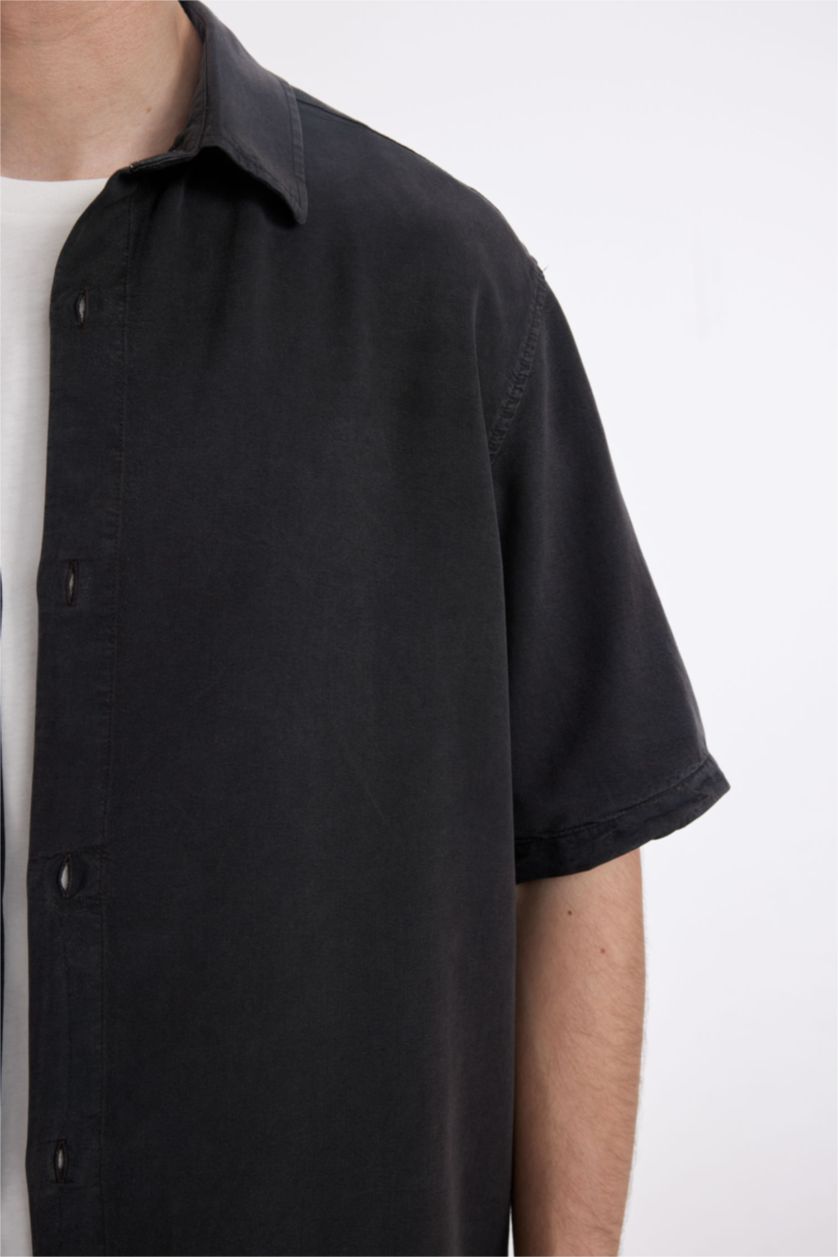 MAN Anthracite Regular Fit Sensual Short Sleeve Shirt