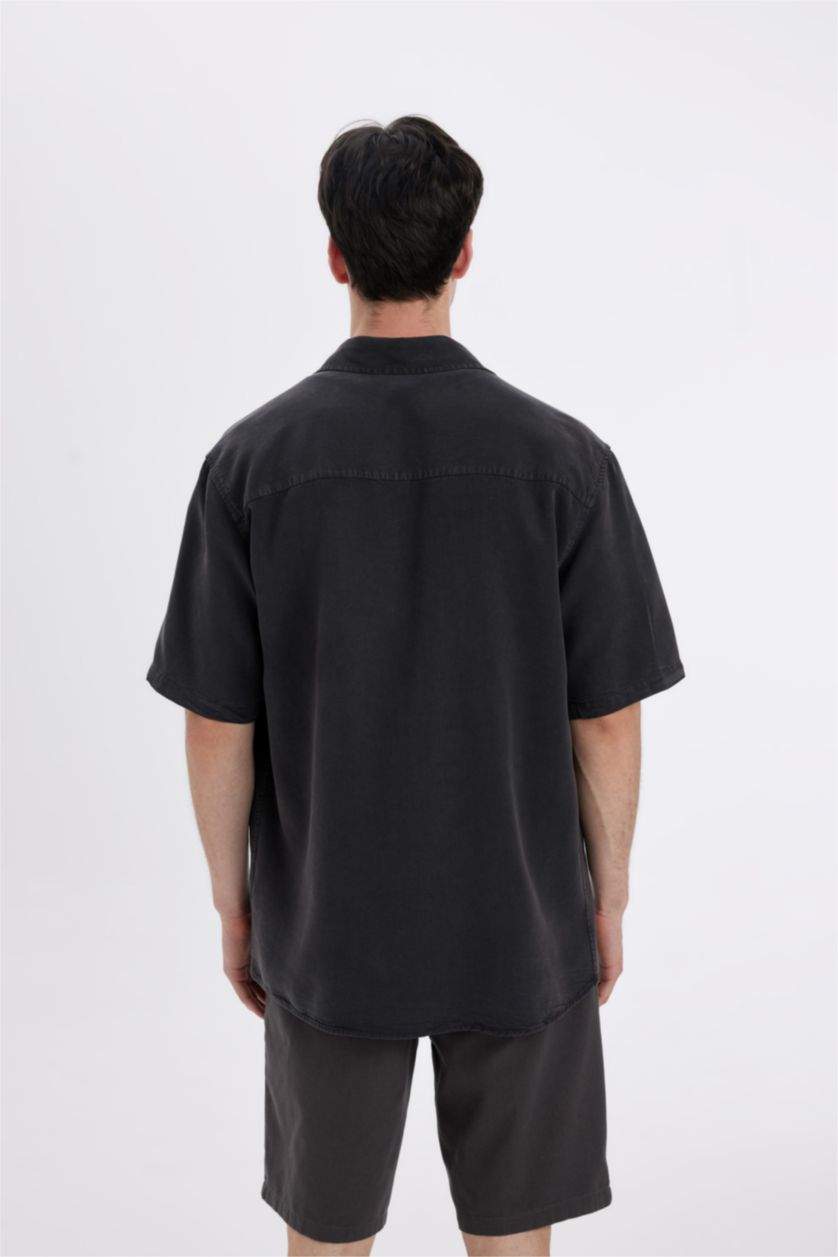 MAN Anthracite Regular Fit Sensual Short Sleeve Shirt