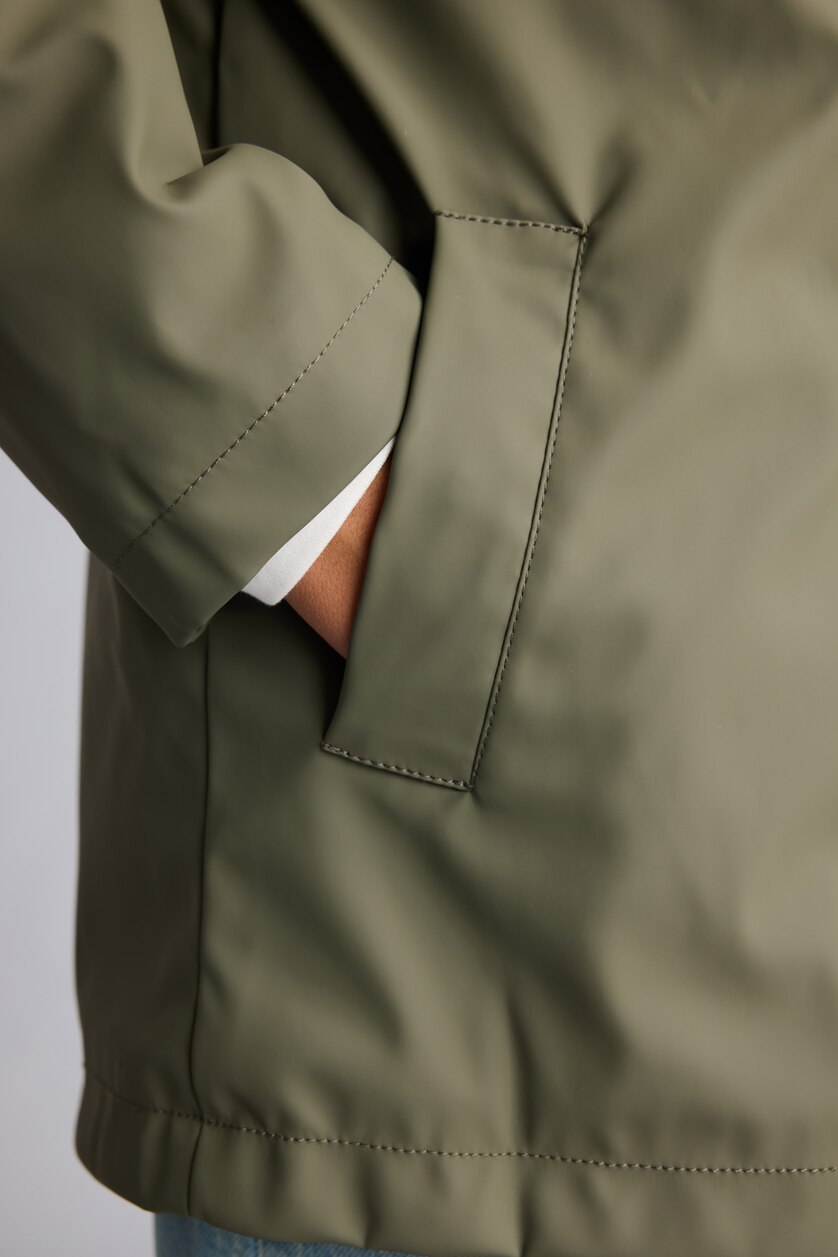 Young Boys - Teen Boys Light Khaki Boy Hooded Plush Puffer Jacket