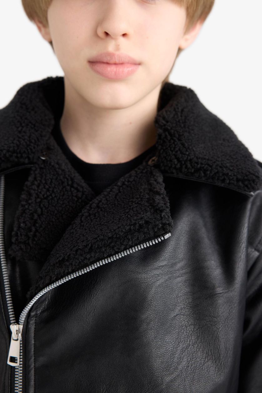 Ұлдар Және Жасөспірімдер қара Ұлдарға сыдырма шерпа ПУ Күртеше