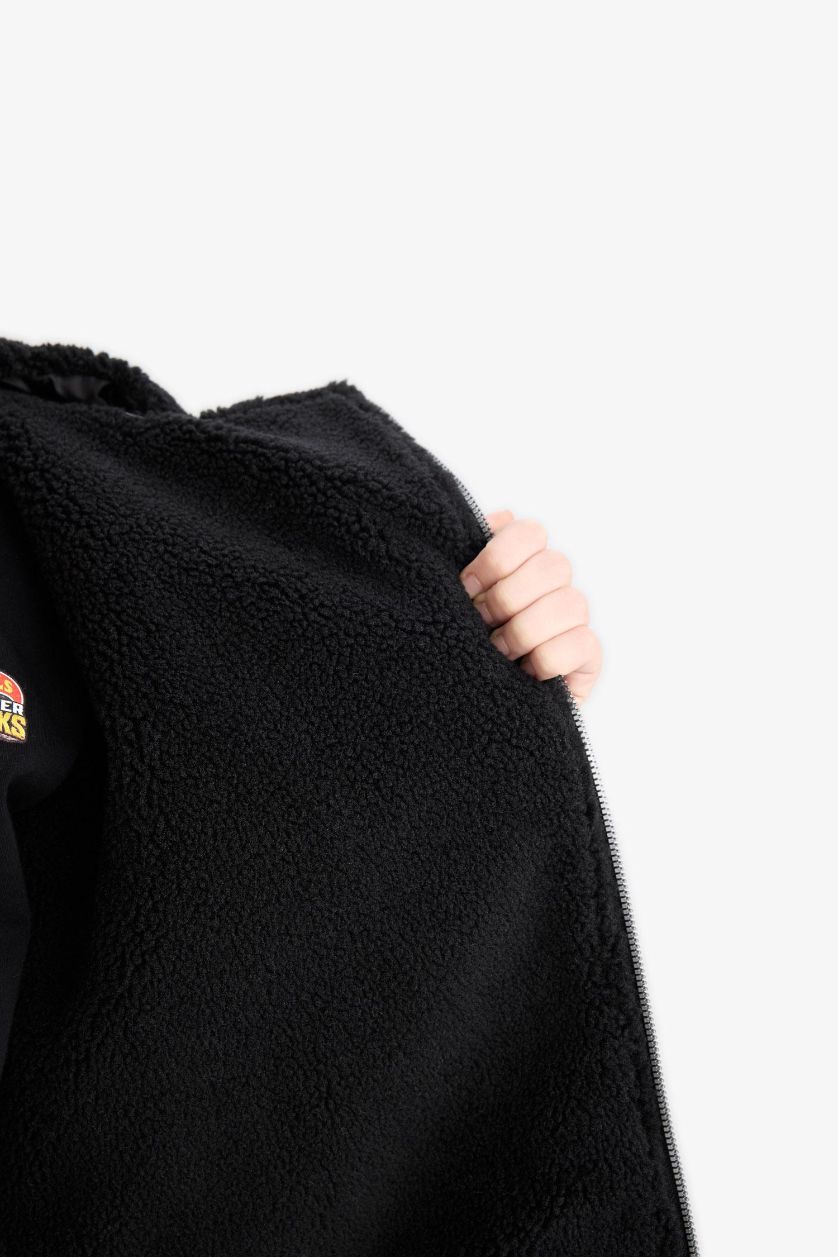 Ұлдар Және Жасөспірімдер қара Ұлдарға сыдырма шерпа ПУ Күртеше