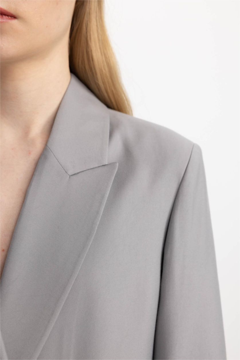 FEMME Gris Veste Blazer Oversize