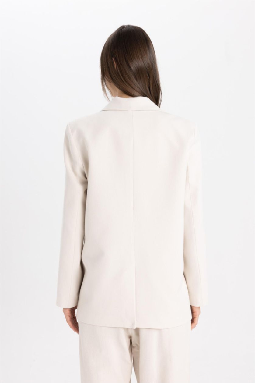 WOMAN Stone Relax Fit Linen Blended Blazer