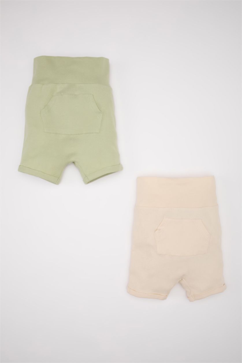 BABY GIRL Beige Baby Boy Ribbed 2 Piece Shorts