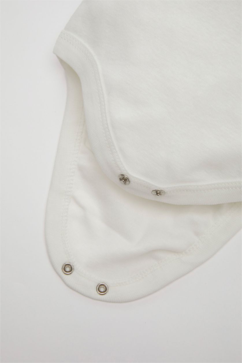 BABY GIRL Beige Baby Boy Woven Snap Body Shorts 2 Piece Set