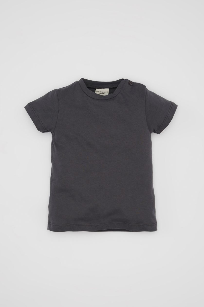 طفلة صغيرة بيج فاتح طقم بيبي اولادي موسلين قصة عادية - 3 قطع